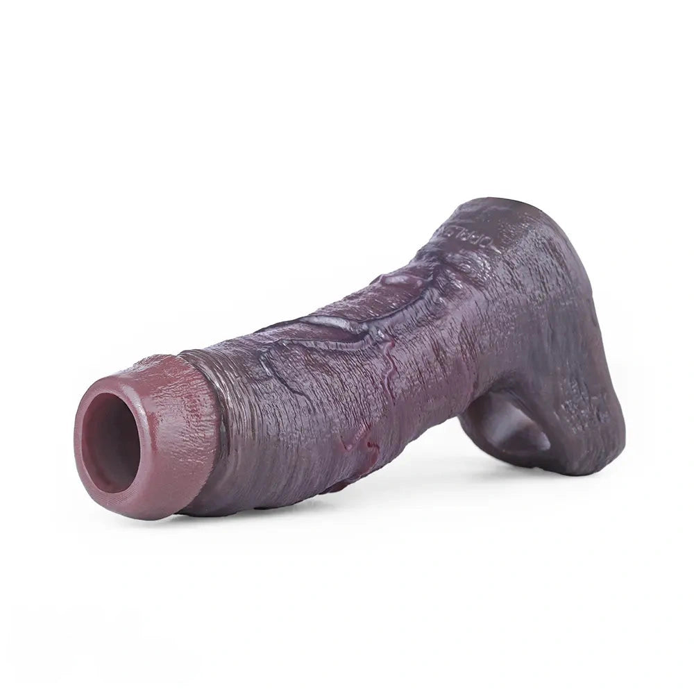 6.06in Platinum Silicone Lifelike Skin Soft Dildo Sleeve Couple Interactive Toy