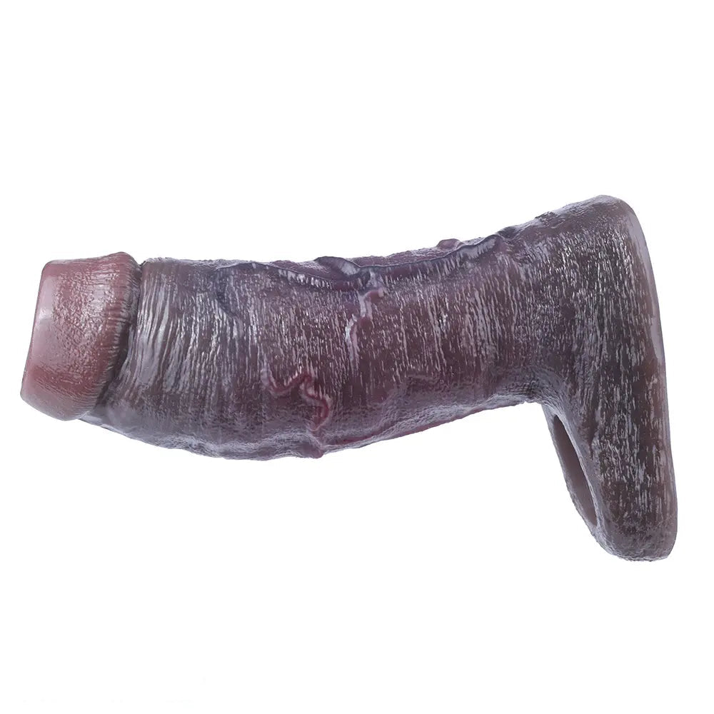 6.06in Platinum Silicone Lifelike Skin Soft Dildo Sleeve Couple Interactive Toy
