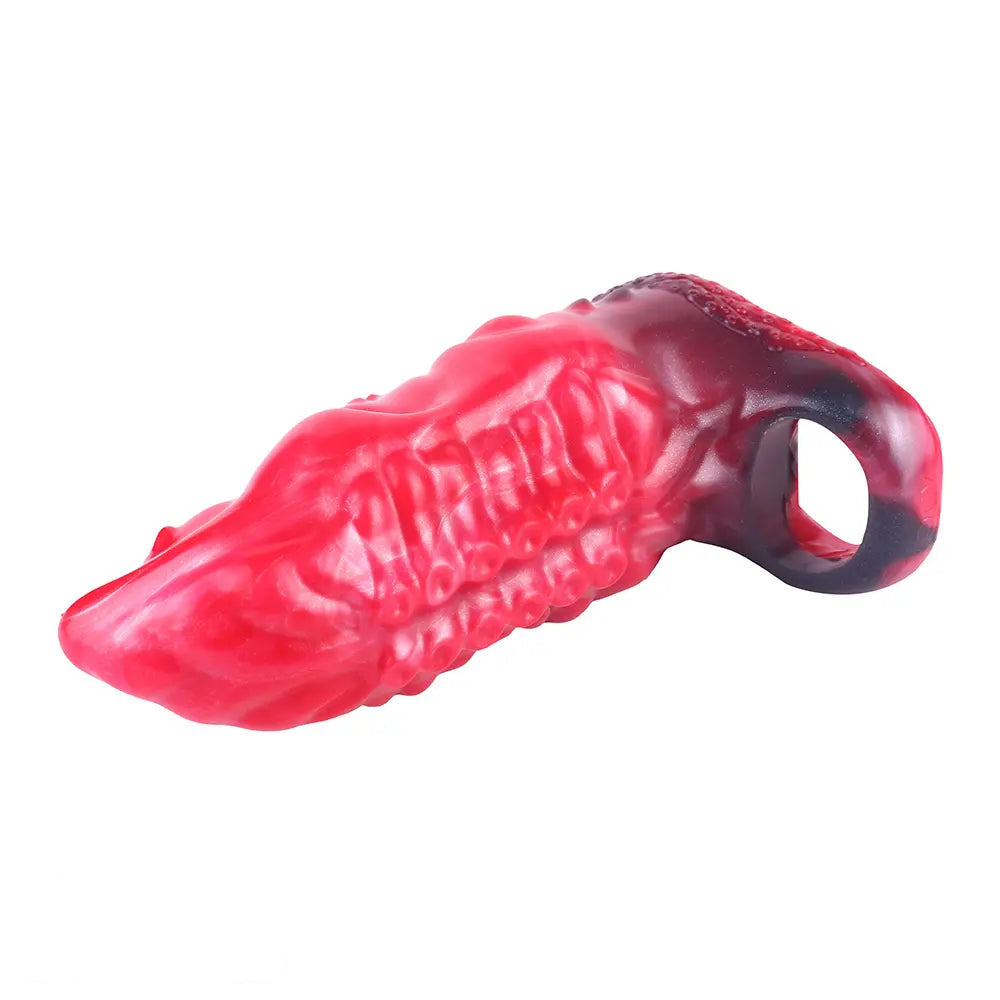 6.14in Hollow Dildo Built-in keel Vibration Remote Control Tentacle Cock Sleeve