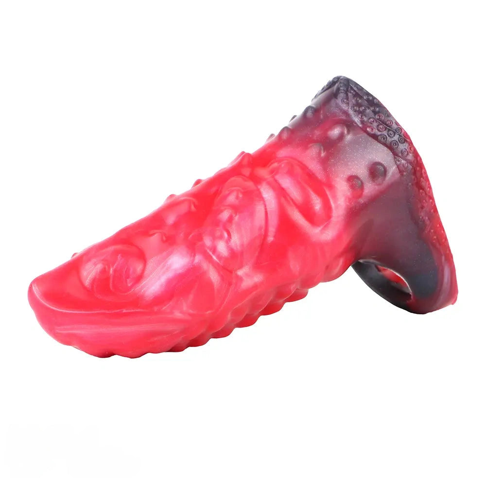 6.14in Hollow Dildo Built-in keel Vibration Remote Control Tentacle Cock Sleeve