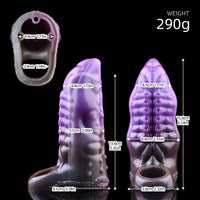 6.14in Tentacle Fantasy Hollow Silicone Dildo Sleeve For Penis Enlargement