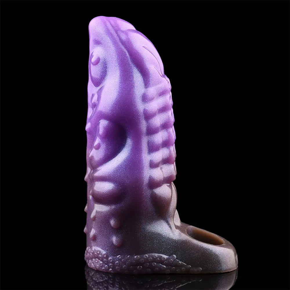 6.14in Tentacle Fantasy Hollow Silicone Dildo Sleeve For Penis Enlargement