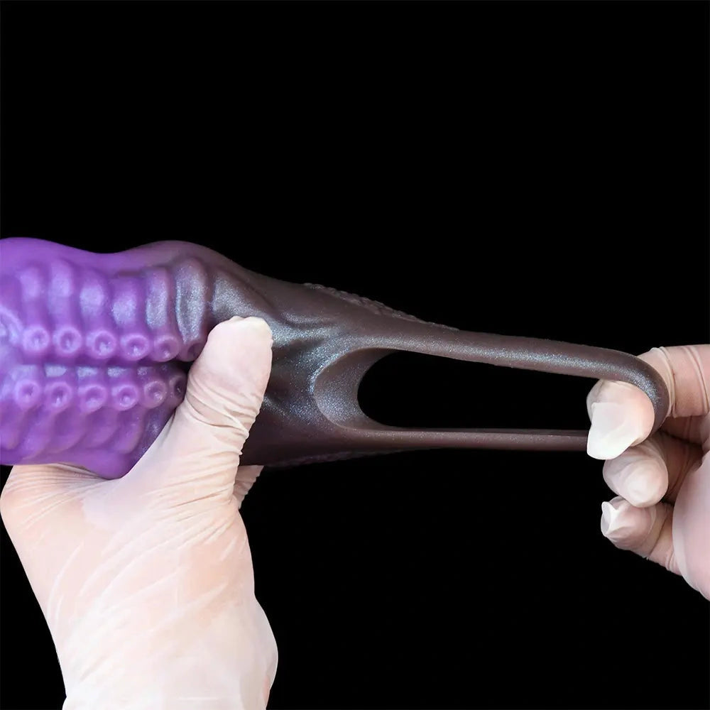 6.14in Tentacle Fantasy Hollow Silicone Dildo Sleeve For Penis Enlargement