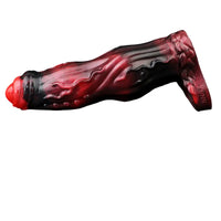 6.18in 6.85in 7.95in Uncut Dog Knot Spiked Soft Dildo Sleeve Cock Extender