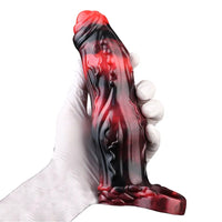6.18in 6.85in 7.95in Uncut Dog Knot Spiked Soft Dildo Sleeve Cock Extender