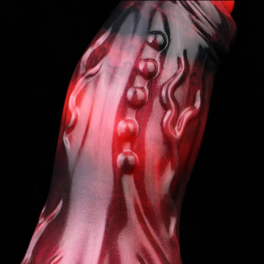 6.18in 6.85in 7.95in Uncut Dog Knot Spiked Soft Dildo Sleeve Cock Extender