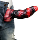 6.18in 6.85in 7.95in Uncut Dog Knot Spiked Soft Dildo Sleeve Cock Extender