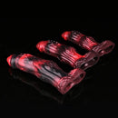 6.18in 6.85in 7.95in Uncut Dog Knot Spiked Soft Dildo Sleeve Cock Extender