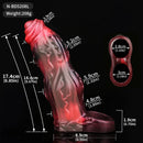 6.18in 6.85in 7.95in Uncut Dog Knot Spiked Soft Dildo Sleeve Cock Extender