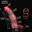 6.18in 6.85in 7.95in Uncut Dog Knot Spiked Soft Dildo Sleeve Cock Extender