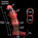 6.18in 6.85in 7.95in Uncut Dog Knot Spiked Soft Dildo Sleeve Cock Extender