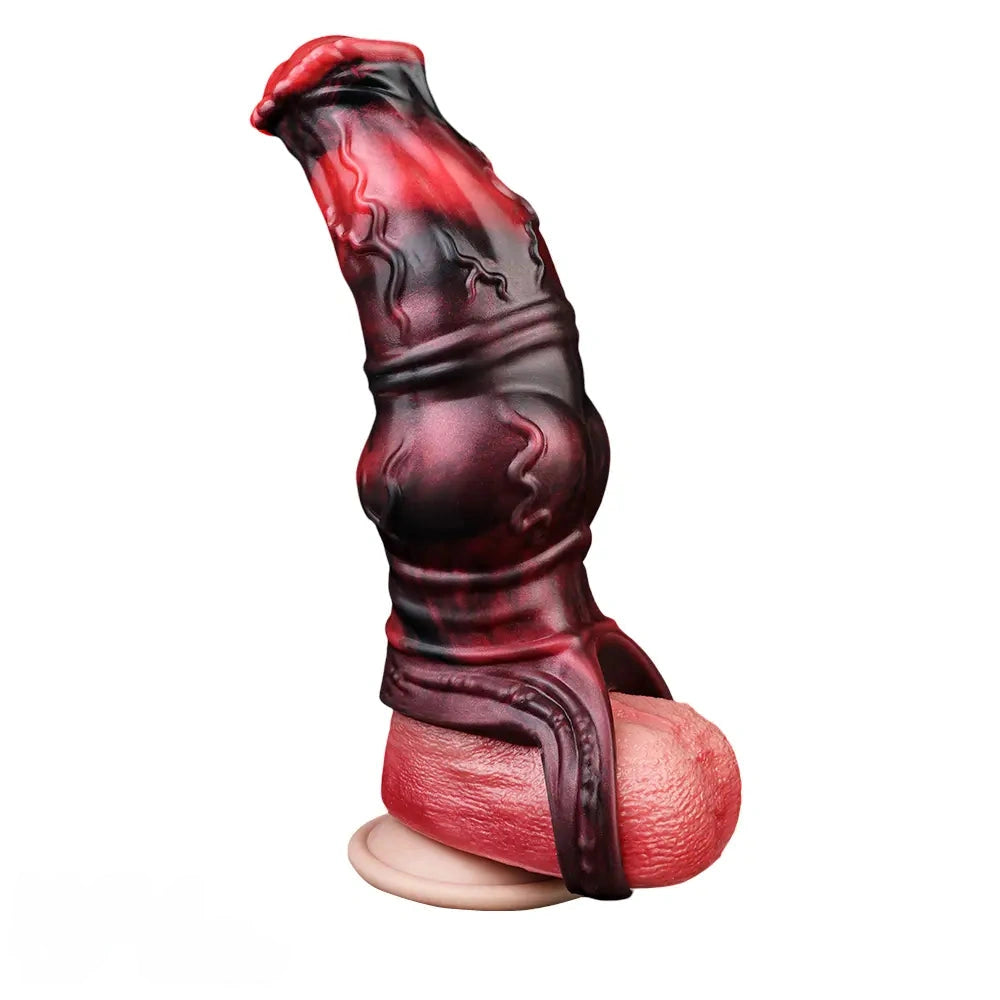 6.18in 7.01in 7.95in Horse Knot Animal Soft Dildo Sleeve Cock Extender