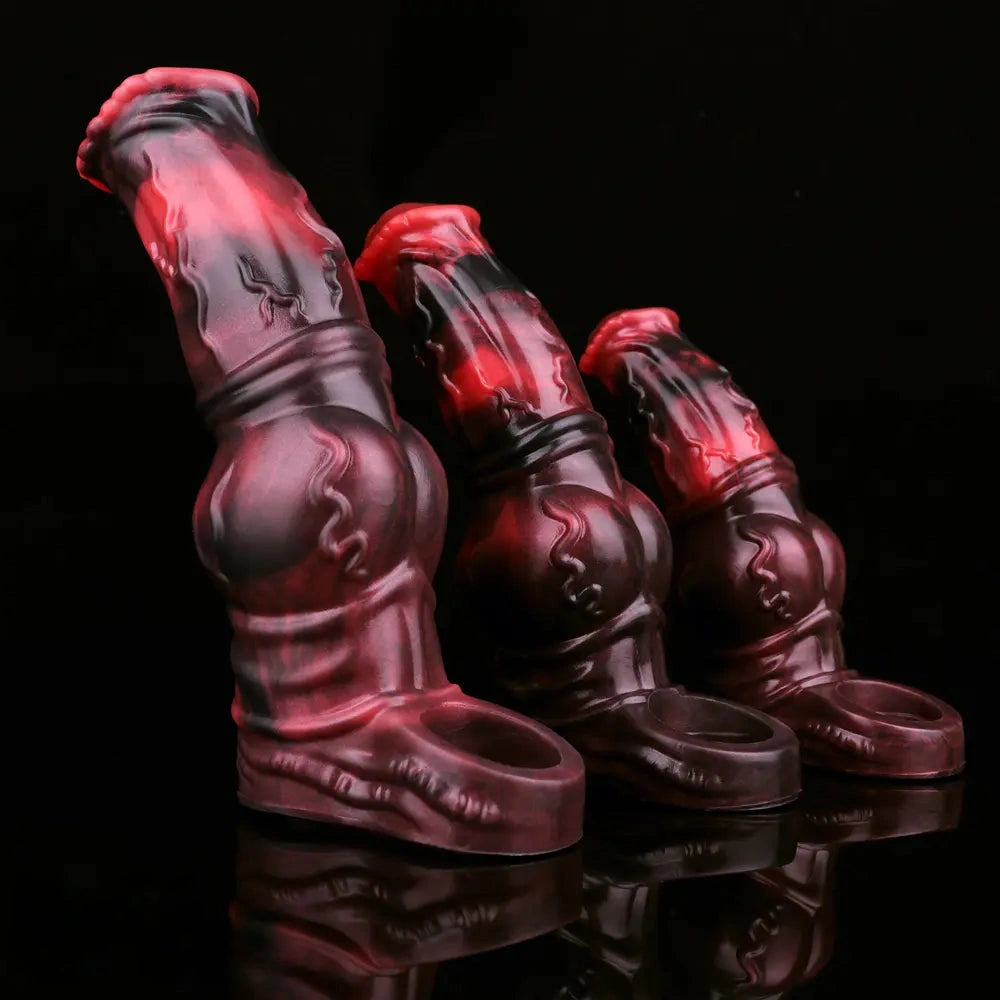 6.18in 7.01in 7.95in Horse Knot Animal Soft Dildo Sleeve Cock Extender