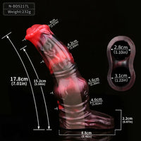 6.18in 7.01in 7.95in Horse Knot Animal Soft Dildo Sleeve Cock Extender