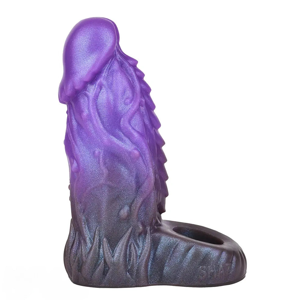 6.18in Dragon Fantasy Hollow Spiked Soft Dildo Sleeve For Penis Enlargement
