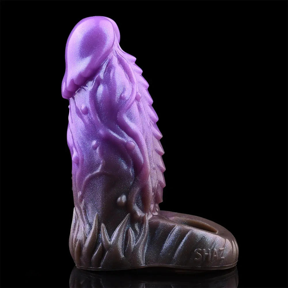 6.18in Dragon Fantasy Hollow Spiked Soft Dildo Sleeve For Penis Enlargement