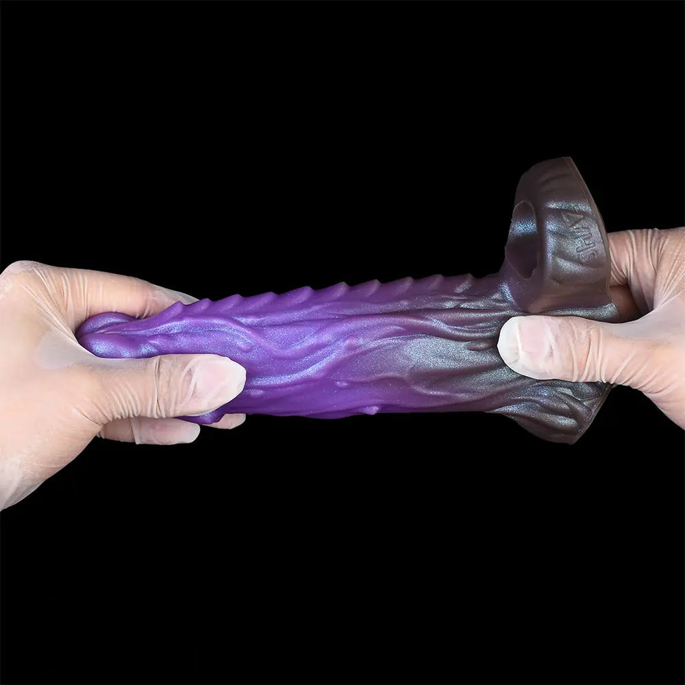 6.18in Dragon Fantasy Hollow Spiked Soft Dildo Sleeve For Penis Enlargement