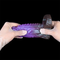 6.18in Dragon Fantasy Hollow Spiked Soft Dildo Sleeve For Penis Enlargement