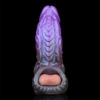 6.18in Dragon Fantasy Hollow Spiked Soft Dildo Sleeve For Penis Enlargement
