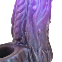 6.18in Dragon Fantasy Hollow Spiked Soft Dildo Sleeve For Penis Enlargement