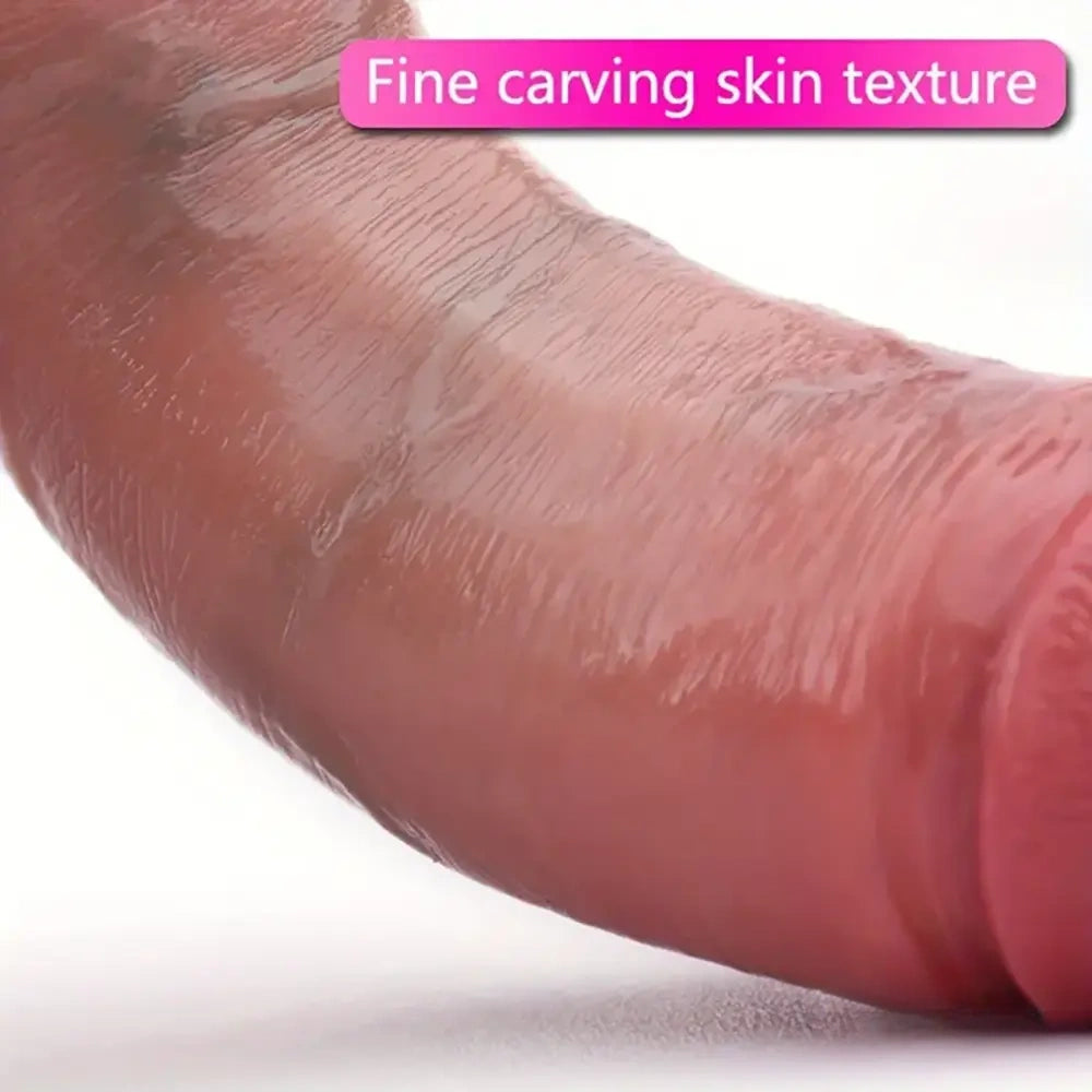 6.18in Lifelike Ejaculating Silicone Soft Strap on Dildo With Sucker