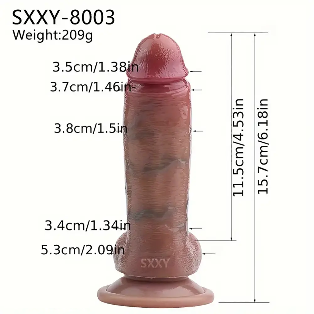 6.18in Skin Touch Realistic Dildo Silicone Soft Penis Women Sex Toy