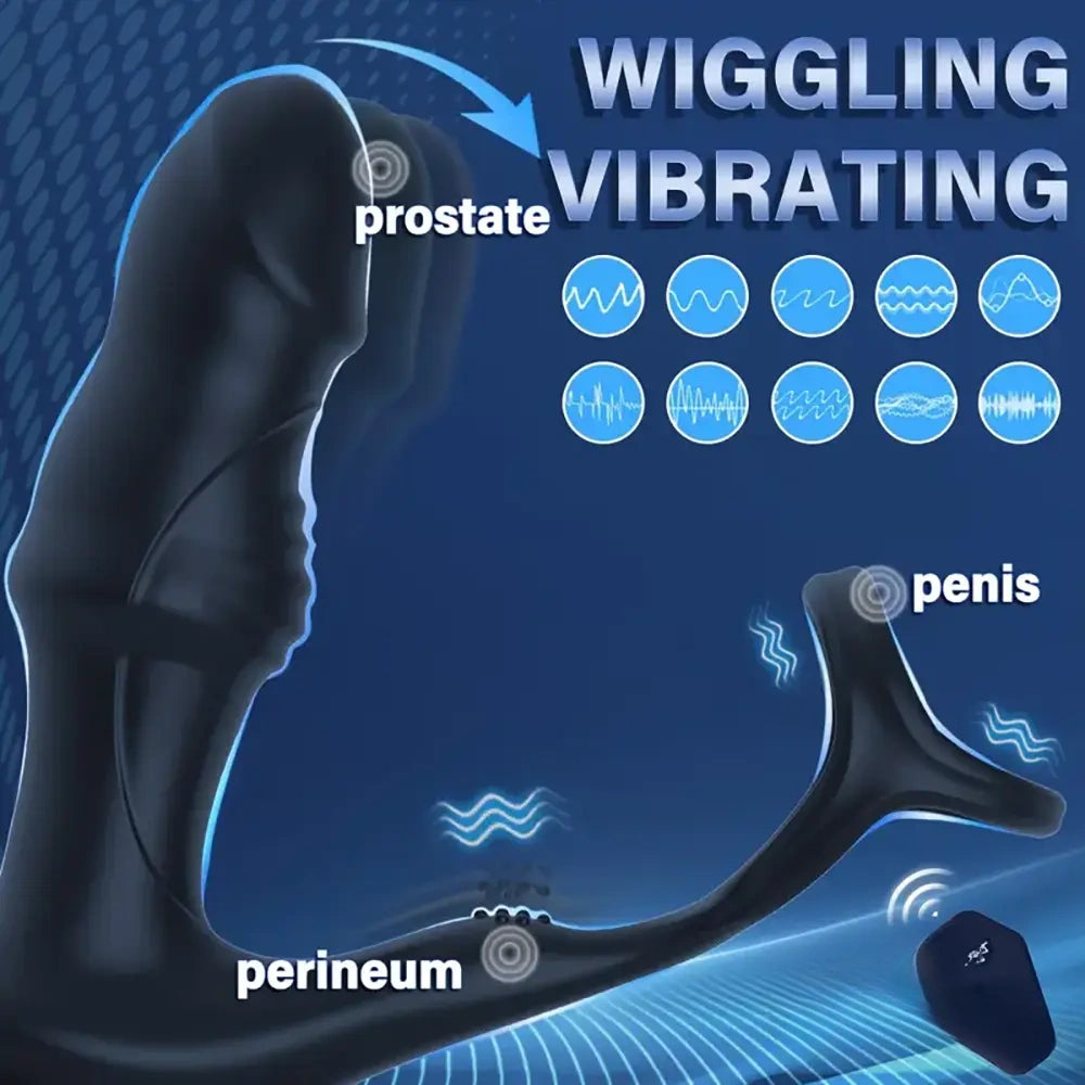 6.18in Unisex Soft Silicone Thrusting Vibrating Wiggling Automatic Dildo