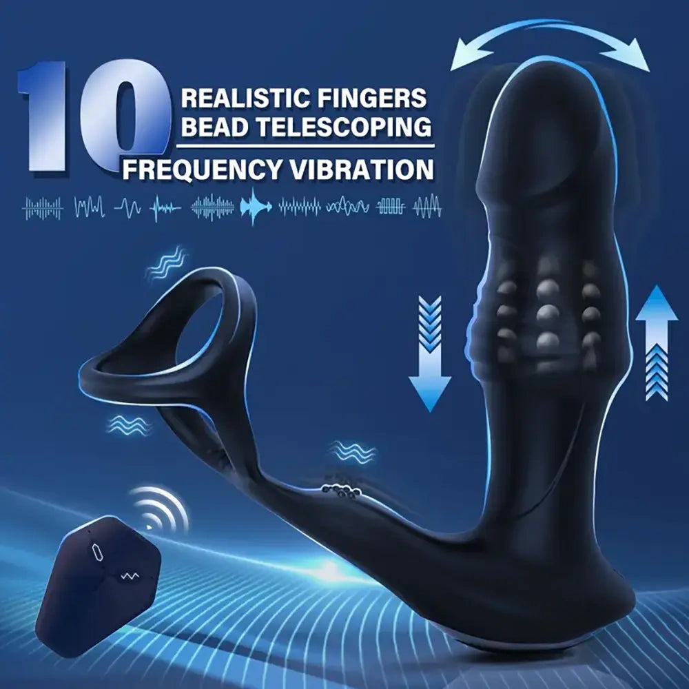 6.18in Unisex Soft Silicone Thrusting Vibrating Wiggling Automatic Dildo