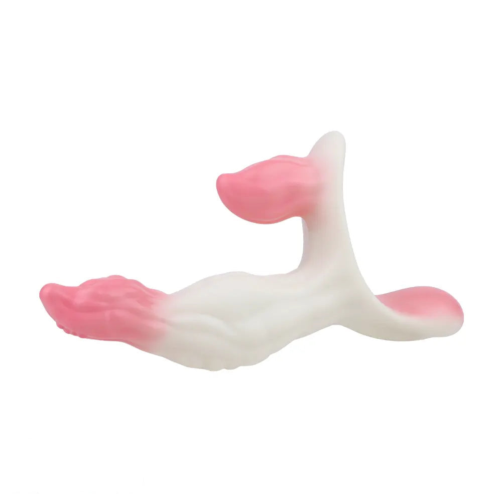 6.18in Wearable Strap on Vibrating Soft Liquid Silicone Dildo Anal Dildo