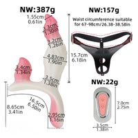 6.18in Wearable Strap on Vibrating Soft Liquid Silicone Dildo Anal Dildo