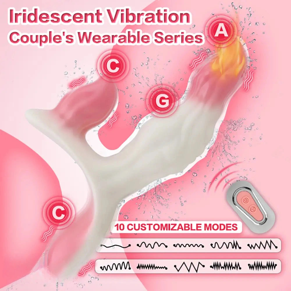 6.18in Wearable Strap on Vibrating Soft Liquid Silicone Dildo Anal Dildo