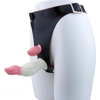 6.18in Wearable Strap on Vibrating Soft Liquid Silicone Dildo Anal Dildo