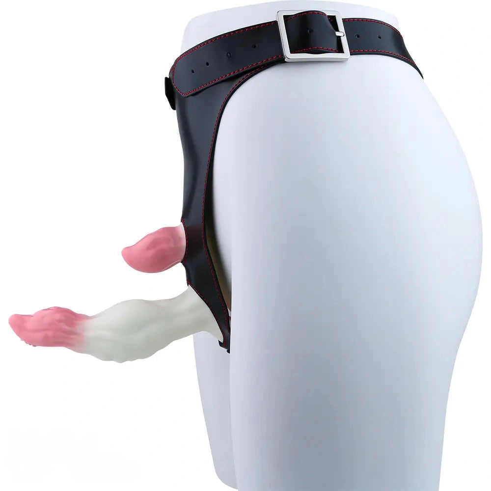 6.18in Wearable Strap on Vibrating Soft Liquid Silicone Dildo Anal Dildo