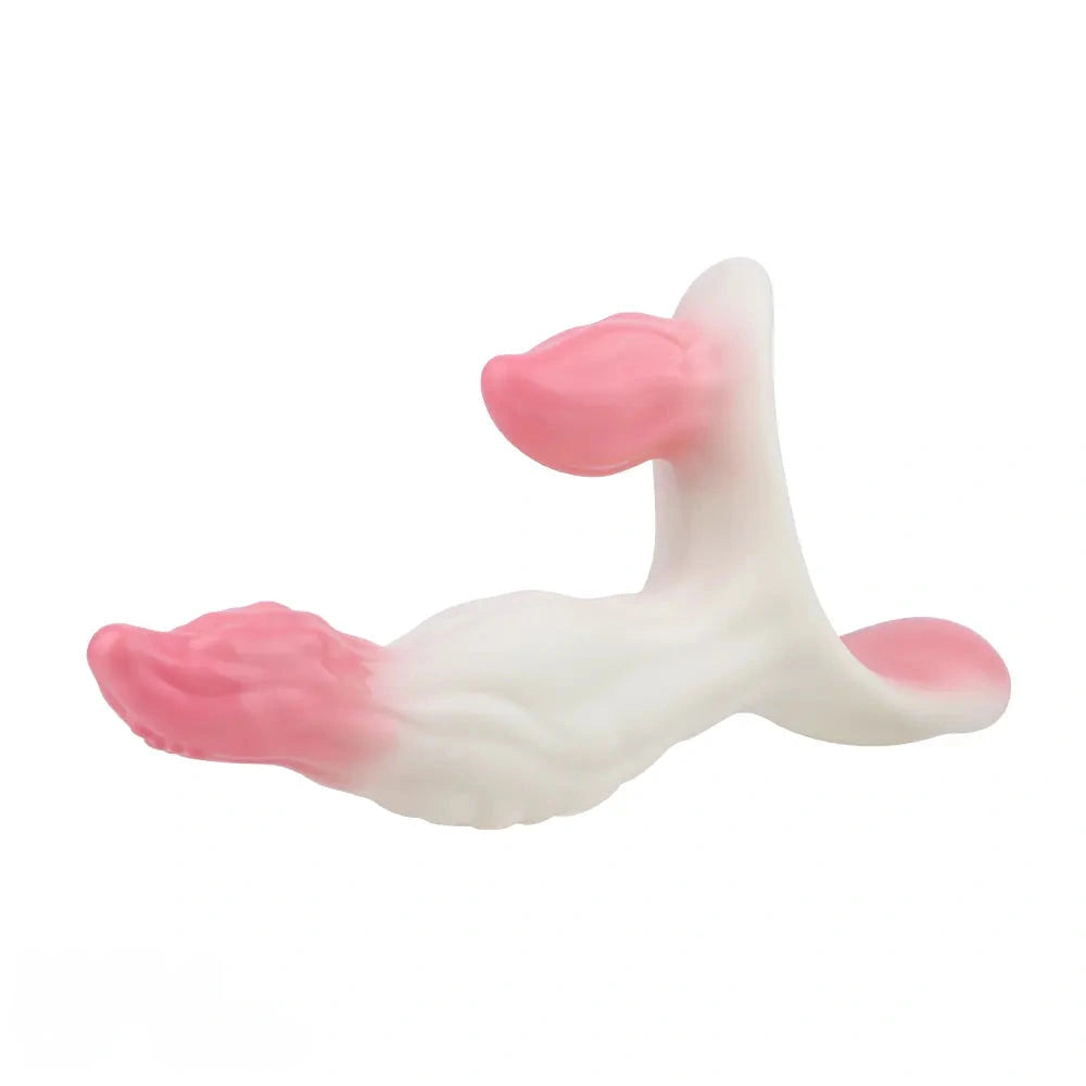 6.18in Wearable Strap on Vibrating Soft Liquid Silicone Dildo Anal Dildo