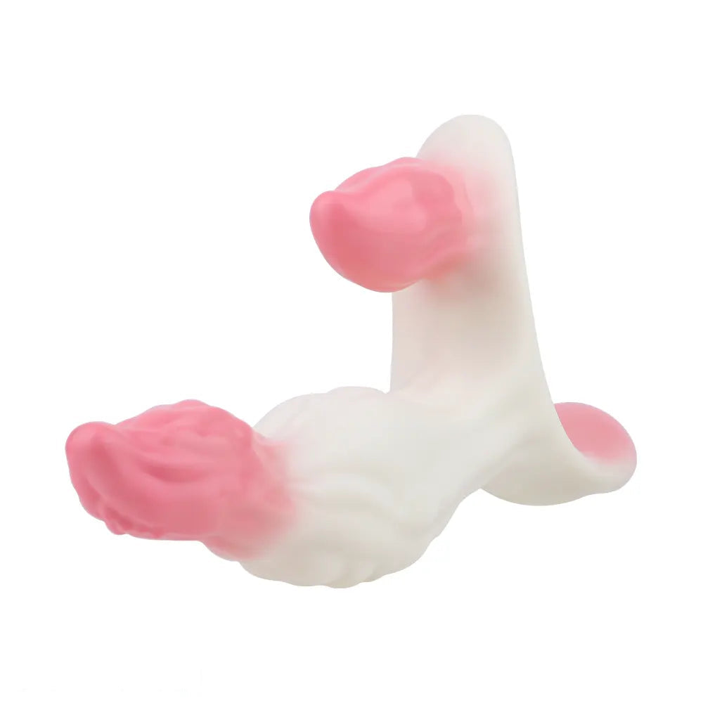 6.18in Wearable Strap on Vibrating Soft Liquid Silicone Dildo Anal Dildo