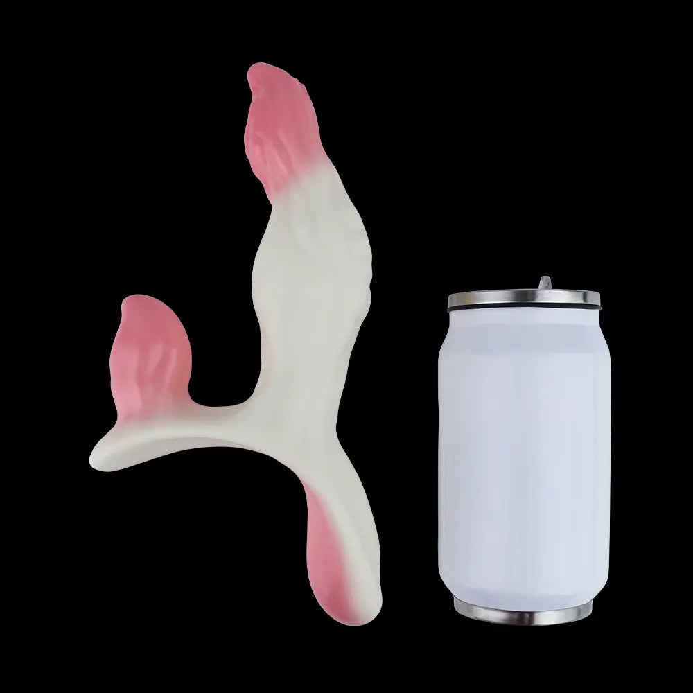 6.18in Wearable Strap on Vibrating Soft Liquid Silicone Dildo Anal Dildo
