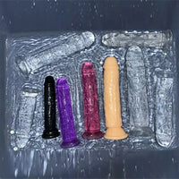 6.1in 6.7in 7.48in 8.26in 9.05in Soft Realistic Jelly Transparent Dildo