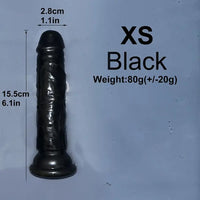 6.1in 6.7in 7.48in 8.26in 9.05in Soft Realistic Jelly Transparent Dildo