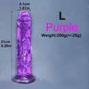 6.1in 6.7in 7.48in 8.26in 9.05in Soft Realistic Jelly Transparent Dildo