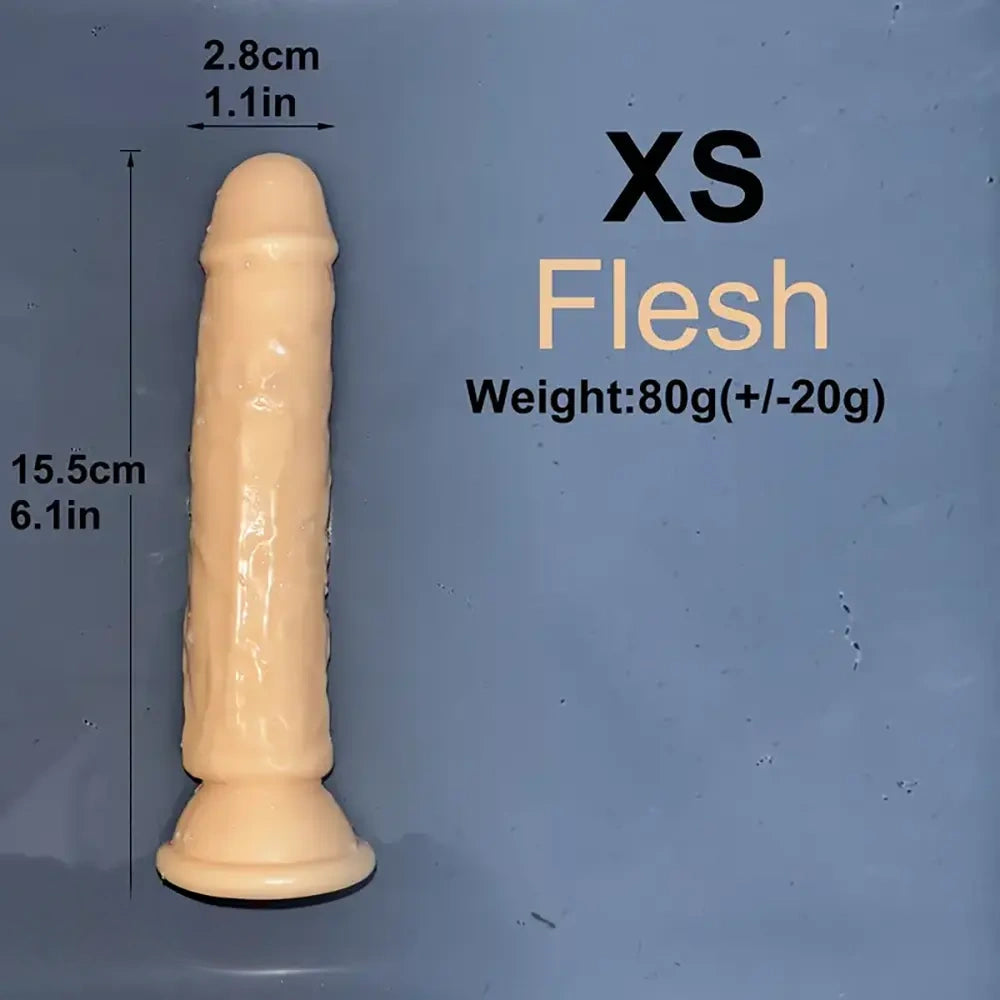 6.1in 6.7in 7.48in 8.26in 9.05in Soft Realistic Jelly Transparent Dildo