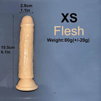 6.1in 6.7in 7.48in 8.26in 9.05in Soft Realistic Jelly Transparent Dildo