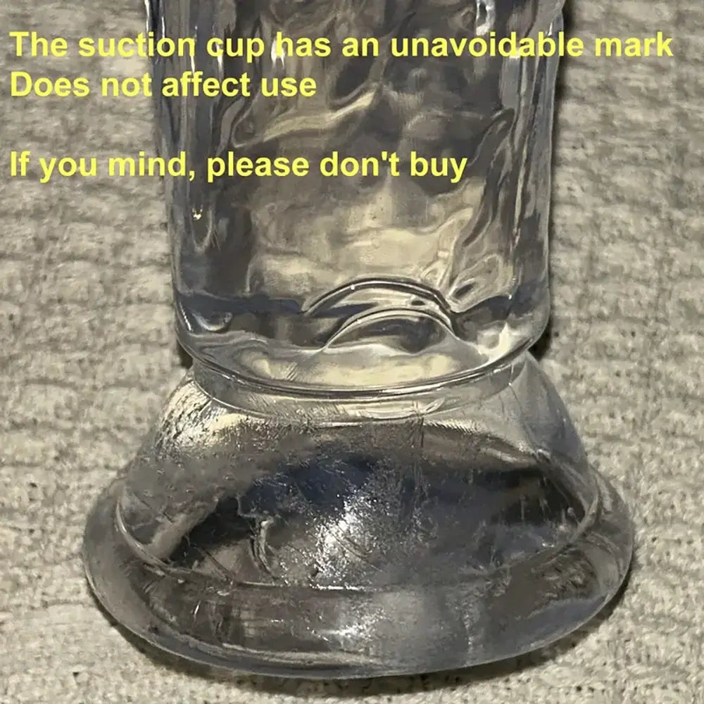 6.1in 6.7in 7.48in 8.26in 9.05in Soft Realistic Jelly Transparent Dildo