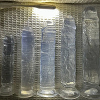 6.1in 6.7in 7.48in 8.26in 9.05in Soft Realistic Jelly Transparent Dildo