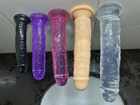 6.1in 6.7in 7.48in 8.26in 9.05in Soft Realistic Jelly Transparent Dildo