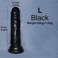 6.1in 6.7in 7.48in 8.26in 9.05in Soft Realistic Jelly Transparent Dildo