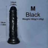6.1in 6.7in 7.48in 8.26in 9.05in Soft Realistic Jelly Transparent Dildo