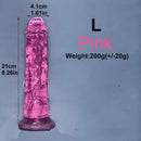 6.1in 6.7in 7.48in 8.26in 9.05in Soft Realistic Jelly Transparent Dildo