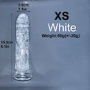 6.1in 6.7in 7.48in 8.26in 9.05in Soft Realistic Jelly Transparent Dildo