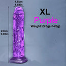 6.1in 6.7in 7.48in 8.26in 9.05in Soft Realistic Jelly Transparent Dildo