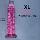 6.1in 6.7in 7.48in 8.26in 9.05in Soft Realistic Jelly Transparent Dildo